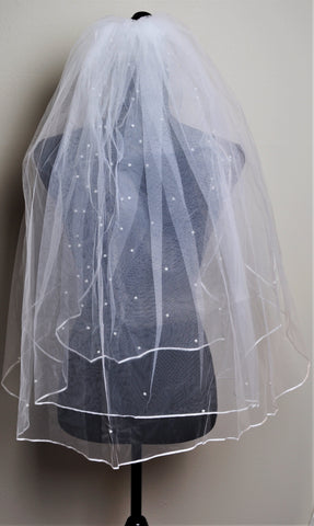 3-Tier Veil with Pearls